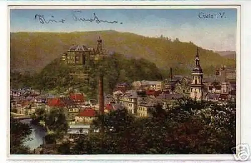 05306 Ak Greiz im Vogtland Totalansicht 1940