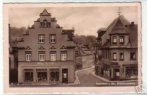 05312 Ak Hainichen in Sachsen Brückenstrasse 1940