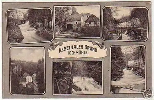 04678 Ak Liebethaler Grund bei Lohmen Lochmühle 1909