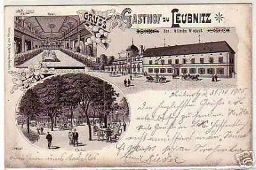 04723 Ak Gruss vom Gasthof zu Leubnitz 1905