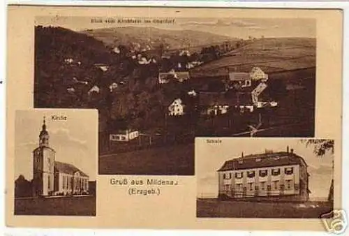 04726 Mehrbild Ak Gruß aus Mildenau Erzgebirge 1928