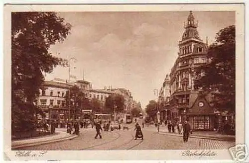 04502 Ak Halle an der Saale Riebeckplatz 1927