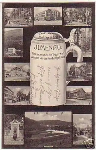 04581 Mehrbild Ak Ilmenau mit Bierkrug 1907