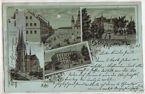 04301 Mondscheinkarte Gruss aus Chemnitz 1903