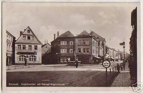 04148 Ak Bayreuth Richard Wagnerstraße m. Gasthaus 1934