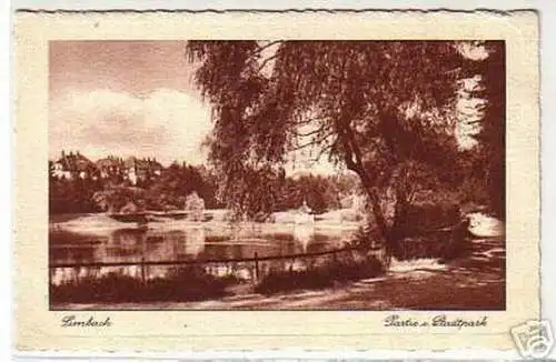 04172 Ak Limbach Sachsen Partie im Stadtpark um 1930