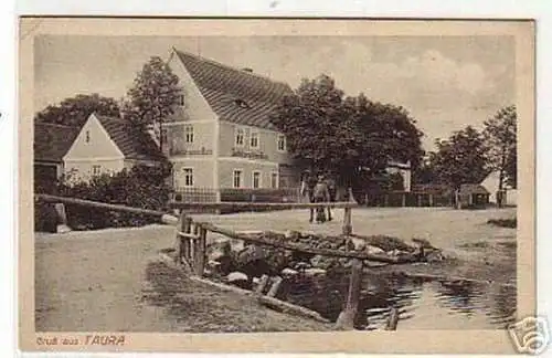 04200 Ak Gruß aus Taura Gasthof zur schönen Buche 1927