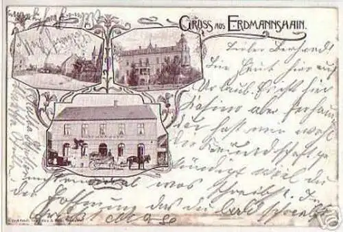 04064 Ak Gruss aus Erdmannshain Gasthof 1902