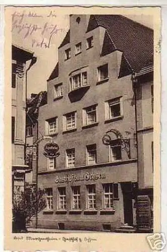 03282 Ak Bad Mergentheim Gasthof zum Ochsen 1937