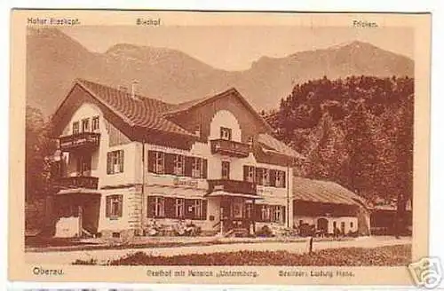 03243 Ak Oberau b. Garmisch Gasthof "Untermberg" um 1920