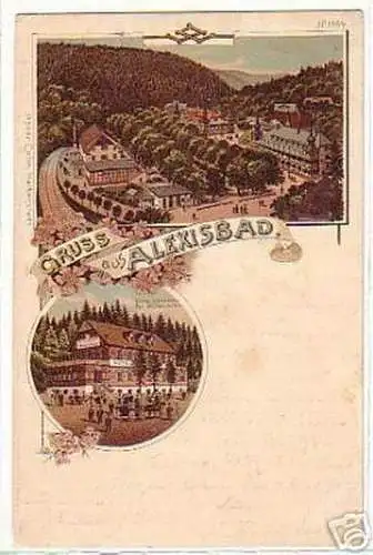 03269 Ak Lithographie Gruss aus Alexisbad Hotel 1899