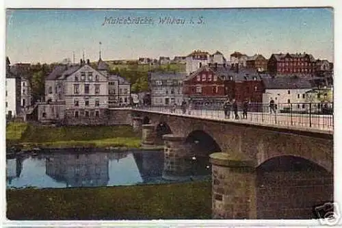 03201 Feldpost Ak Muldebrücke Wilkau in Sachsen 1917