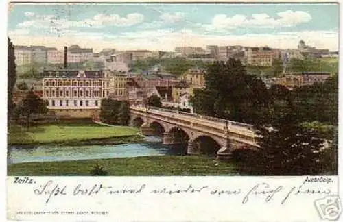 03166 Ak Zeitz Auebrücke 1912