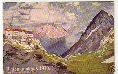 03186 Ak Watzmannhaus DÖAV Sect. München 1913