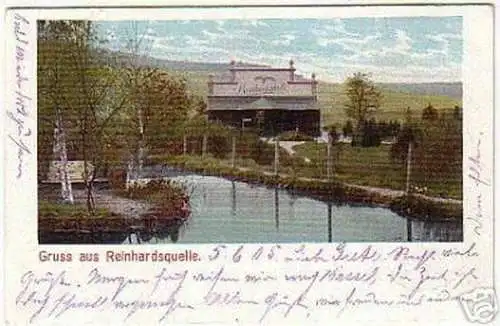 03168 Ak Gruss aus Reinhardsquelle 1905