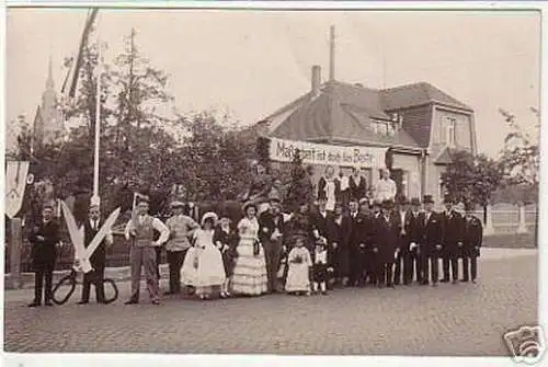 03071 Ak Festumzug in Burgstädt ? um 1940