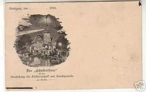 02622 Ak Stuttgart Ausstellung Elektrotechnik 1896