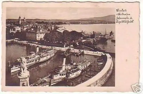 02722 Ak Lindau Dampfer Bavaria und Nürnberg 1937