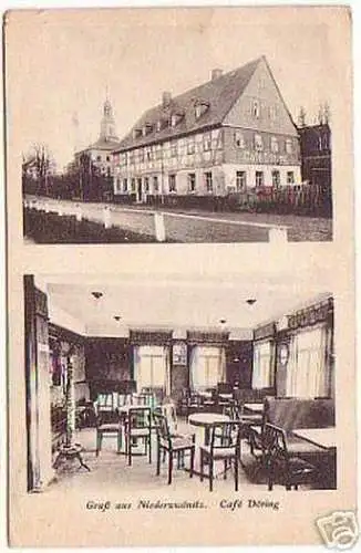 02738 Ak Gruss aus Niederzwönitz Cafe Döring 1927