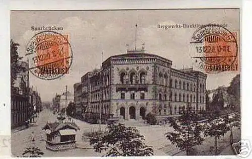 02572 Ak Saarbrücken Bergwerks Direktions Gebäude 1920