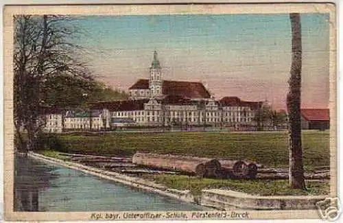 02589 Ak Kgl. bayr. Uffz. Schule Fürstenfeld Bruck 1909