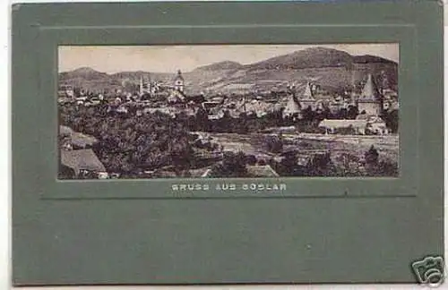 02557 Ak Gruss aus Goslar Totalansicht 1909