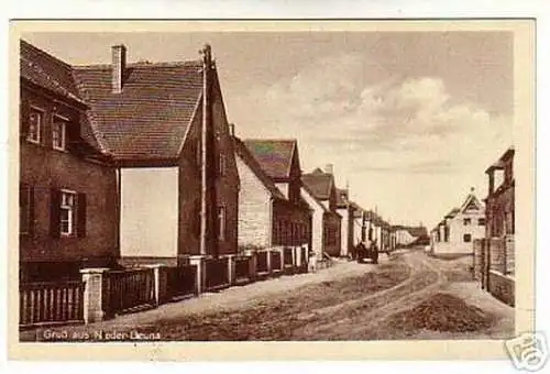 02305 Ak Gruß aus Niederbeuna Straßenansicht um 1930