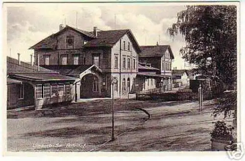 02366 Ak Limbach in Sachsen Bahnhof um 1930