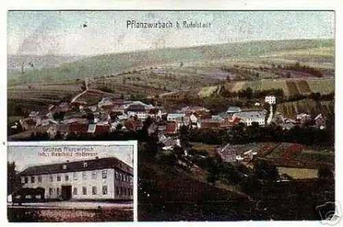 02264 Ak Pflanzwirbach bei Rudolstadt Gasthof 1916