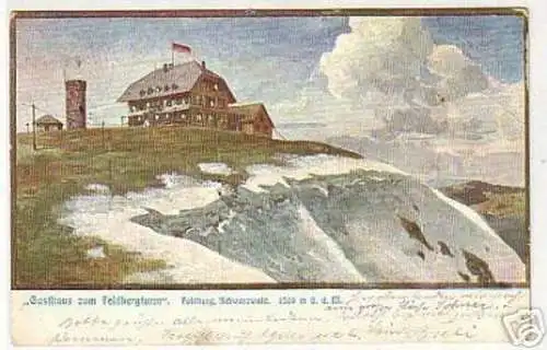 02306 Ak Gasthaus zum Feldbergturm Schwarzwald 1906