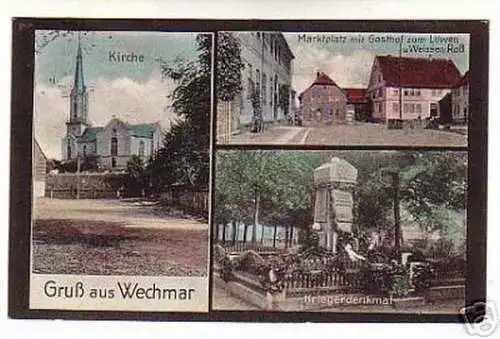 02348 Ak Gruß aus Wechmar Gasthaus usw. 1932