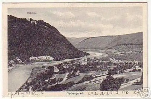 02213 Ak Neckargerach mit Minneburg 1915