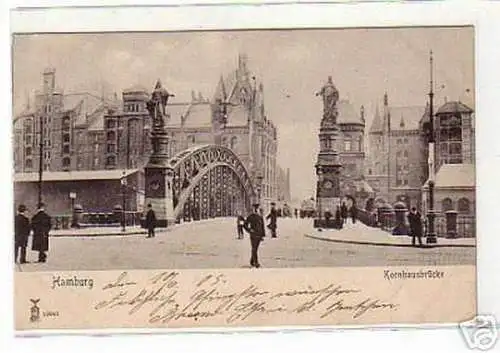 02249 Ak Hamburg Kornhausbrücke 1905