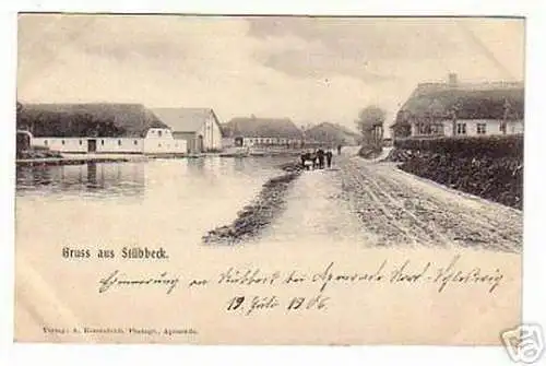 02093 Ak Gruss aus Stübeck Dorfansicht 1906