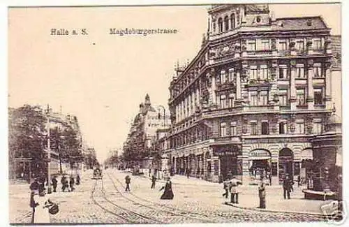 01222 Ak Halle a.S. Magdeburger Strasse um 1910