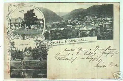 01180 Ak Gruss aus Friedrichroda Heuberg usw. 1899