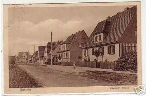 01110 Ak Genthin Zeppelin Strasse 1926