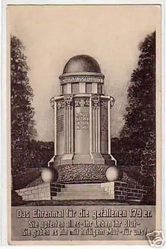 00854 Ak Kriegerdenkmal Leisnig 179er um 1930