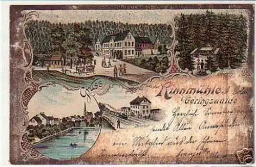 00769 Ak Gruss aus der Rinnmühle Geringswalde 1900