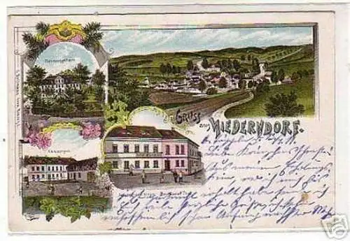 00523 Ak Gruss aus Niederndorf Gasthof usw. 1911