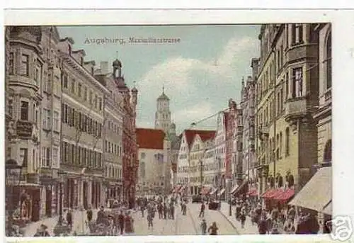 00357 Ak Augsburg Maximilianstrasse 1918