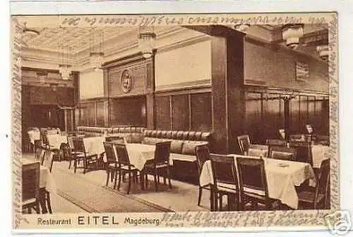 00388 Ak Magdeburg Restaurant Eitel 1928