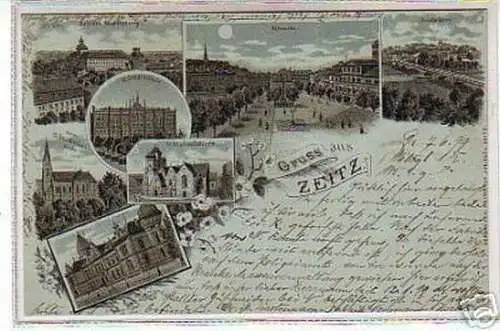 00459 Mondscheinkarte Gruss aus Zeitz 1899