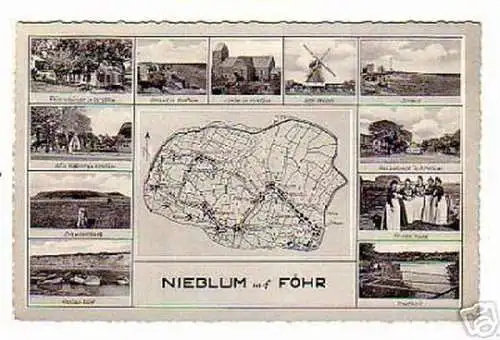 00508 Mehrbild Ak Nieblum auf Föhr 1959