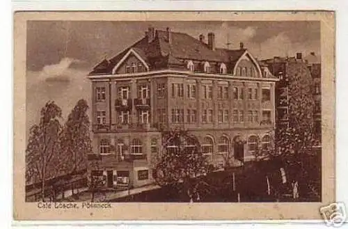 00303 Ak Pössneck in Thür. Cafe Lösche 1920