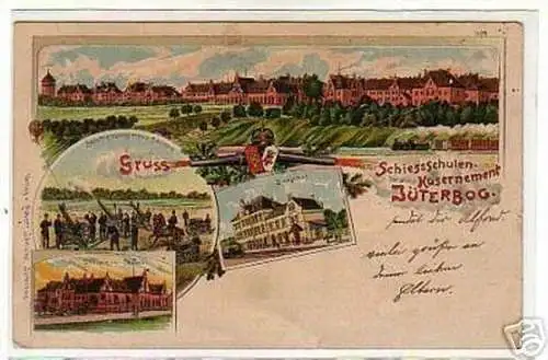 00281 Ak Gruss von der Schießschule Jüterbog 1907