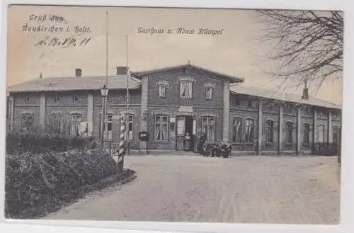 98104 Ak Gruß aus Neukirchen in Holstein Gasthaus v. Adam Stümpel 1917