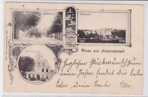 93701 Mehrbild Ak Gruß aus Hohenwestedt Hotel Erholung, Norderstrasse um 1900