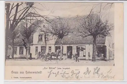 94186 Ak Gruß aus Hohenwestedt Gasthof 'Zur Börse' um 1900