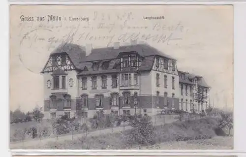 94017 Ak Gruß aus Mölln in Lauenburg Langhausstift 1908